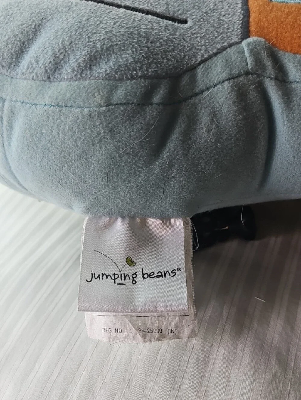 jumping beans Boys Plush Monkey Face Pillow in Light Blue and Orange